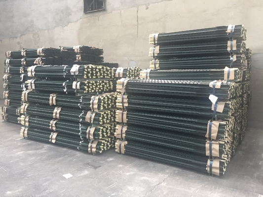 7 Fuß grüner Stahlzaun T-Post Pulver beschichtet 0,83 Pfund pro Fuß