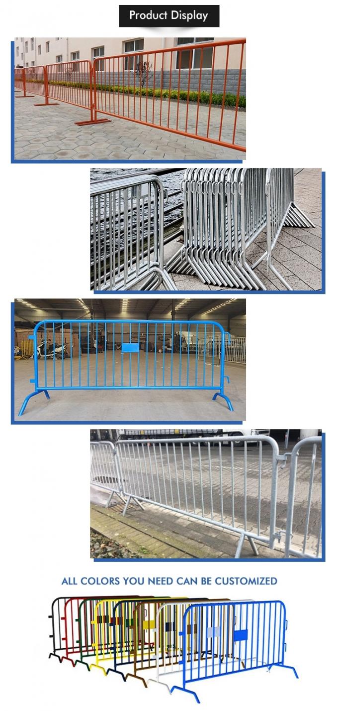 Portable Faltbare Aluminium Veranstaltung Crowd Control Barrieren Zaun Stahl PVC Große Konzerte Auffahrt Tore Sicherheitsmanagement 6