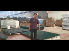 Der grüne Vierfach-Knick-Anti-Kletterzaun ist wirklich schön