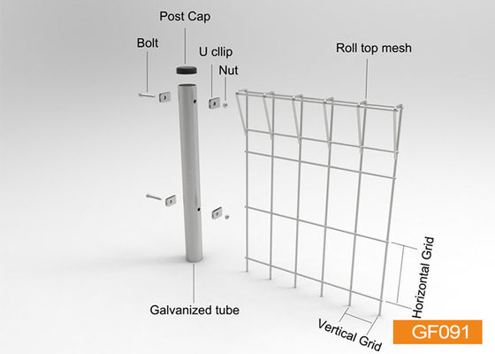 Qualität  Roll Top Welded Wire Garden Fence Fabrik