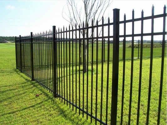 Metallschwarze Sicherheit 6x8 Stahl Pfeilzaun Speerzaun Platten Außengarten Galvanisiert Schmiedeeisen Stahlzaun Platten