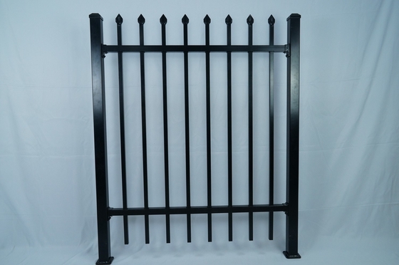 Vorgarten Stahl-Pickettzaunplatten Schiene 25*25mm oder 40*40mm Blau Weiß Schwarz Grün
