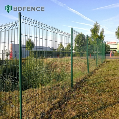 Hochwertige pulverbeschichtete Garten geschweißte Drahtnetz 3D-Gitter Zaun-Panel günstig Preis nachhaltig