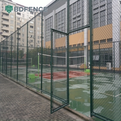 8 ft Chain Link Zaun PVC beschichtet Schwarz Vinyl Zyklon Eisendrahtmasch Metallzaun Für Außengarten Zaun Panel