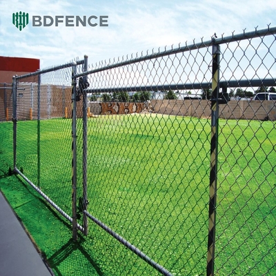 8 ft Chain Link Zaun PVC beschichtet Schwarz Vinyl Zyklon Eisendrahtmasch Metallzaun Für Außengarten Zaun Panel