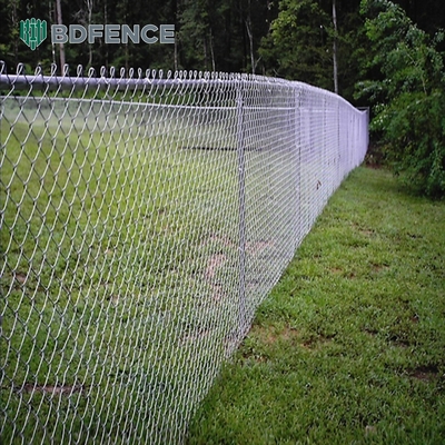 8 ft Chain Link Zaun PVC beschichtet Schwarz Vinyl Zyklon Eisendrahtmasch Metallzaun Für Außengarten Zaun Panel