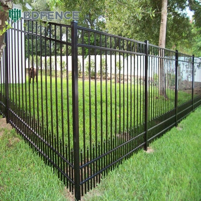 Schwarzpulver beschichtet Kleine Villa / Hof Grenze Außenplatten Aluminium Dekorationsmetall Gartenzaun