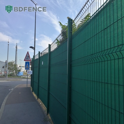 Massenmetall 3d Schweißdrahtnetz Zaun Panel leicht zu montieren Pvc beschichtet schwarz grün Stahl Eisen galvanisierten Gartenzaun