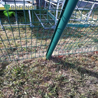 Massenmetall 3d Schweißdrahtnetz Zaun Panel leicht zu montieren Pvc beschichtet schwarz grün Stahl Eisen galvanisierten Gartenzaun