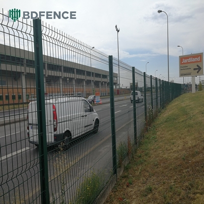 Massenmetall 3d Schweißdrahtnetz Zaun Panel leicht zu montieren Pvc beschichtet schwarz grün Stahl Eisen galvanisierten Gartenzaun