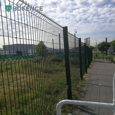 Massenmetall 3d Schweißdrahtnetz Zaun Panel leicht zu montieren Pvc beschichtet schwarz grün Stahl Eisen galvanisierten Gartenzaun