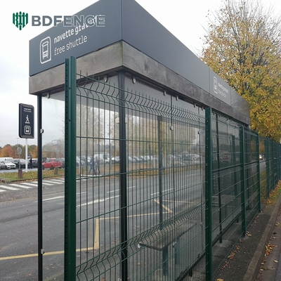 Pvc beschichtet 3d Schweißdrahtnetz Zaun Panel V Biegen gekrümmten Garten