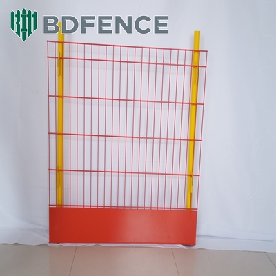 Pulverbeschichtet 75*75mm Leichtbau Grenzschutz Zaun Gelb