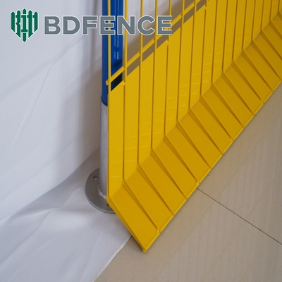 Pulverbeschichtet 75*75mm Leichtbau Grenzschutz Zaun Gelb