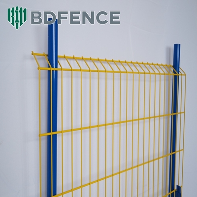 Pulverbeschichtet 75*75mm Leichtbau Grenzschutz Zaun Gelb