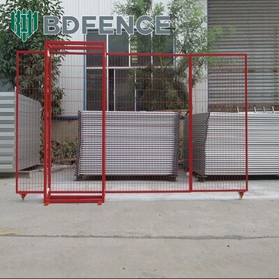 Ausnehmbare Outdoor-Portable Hot Dip Galvanized Steel Welded Wire Mesh 6X10FT Ca Temp Zaunplatten Veranstaltung Baustelle Kanada temporärer Zaun mit Tor