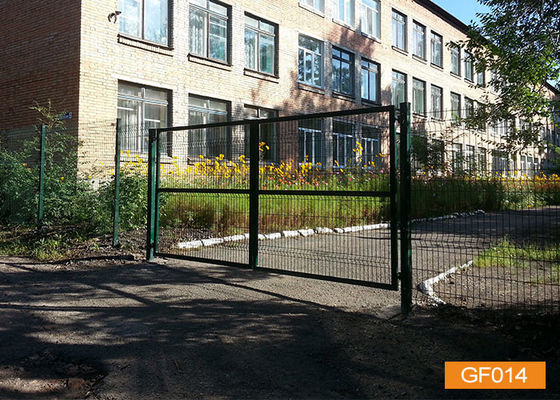 PVC beschichtete doppelten 50x200mm Metallgarten-Zaun Gate 5 Fuß Höhen-