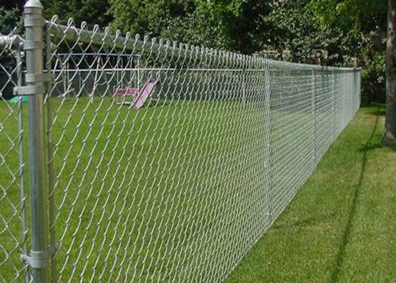 Eisen-Draht-Gitter-Ketten-Verbindungszaun mit 60x60mm-Gittergröße und 3mm-Drahtdurchmesser