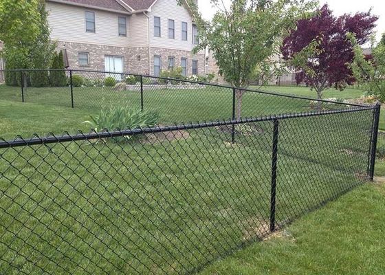 4.5mm nach beschichtetem PVC galvanisiertem Diamantkettenzaun für Fabrikspiel