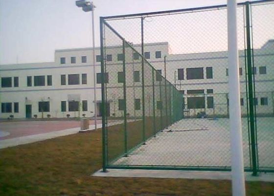 4.5mm nach beschichtetem PVC galvanisiertem Diamantkettenzaun für Fabrikspiel