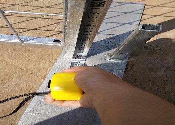 Hot Dip Galvanized Canada Square Tube Konstruktion Tragbare temporäre Zaun