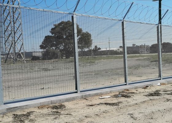 High Security Clear View Clearvu Zaun 358 Anti-Climb Zaun für den australischen Markt Klemm Bar 40 x 5mm M8 Cup Square
