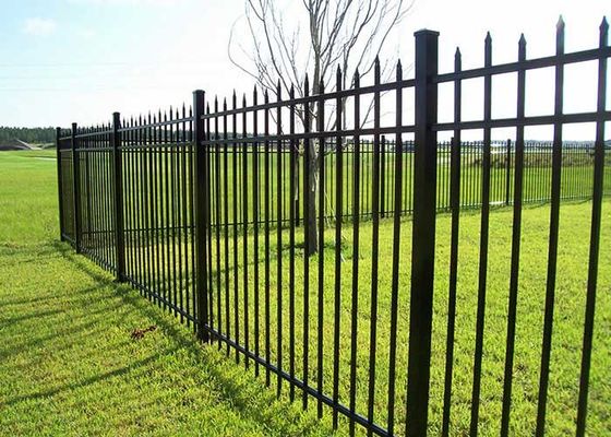 Gartenbauten quadratische Röhre schwarz 25*25*1,2 mm Speer oberen Zaun Aluminiumzaun