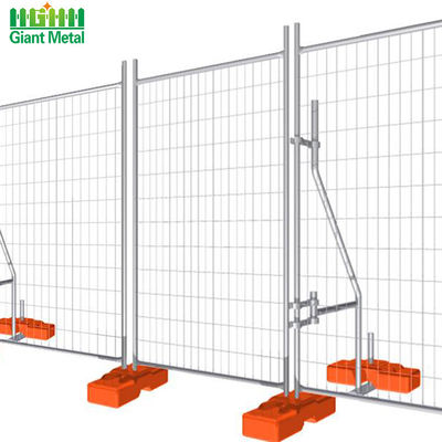 Galvanisierter vorübergehender Zaun Panel Australiens 6x12 tragbares 2.1m Hoch