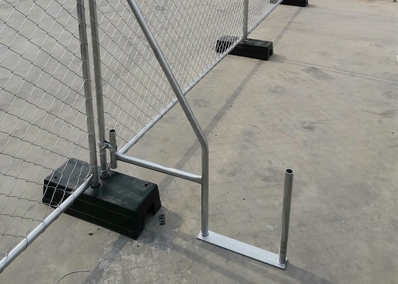 7 Ft-Höhen-vorübergehende Baustelle, die heißes eingetaucht galvanisiert mit Kettenglied-Masche einzäunt