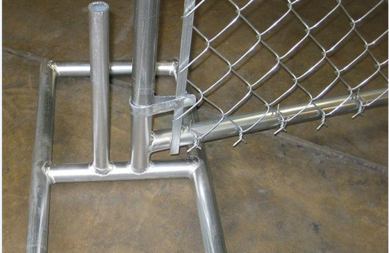 Amerikanischer Standard 10ft x 6ft vorübergehender Bau, der galvanisierte Rohr-Kettenglied-Masche einzäunt