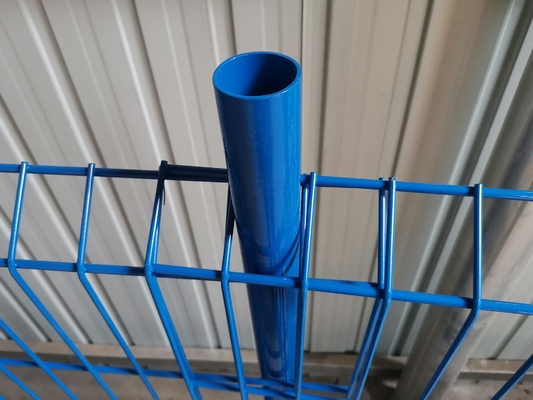 Färben Sie blauen Kantenschutz-Zaun Wire Mesh Pvc Coated Temporary